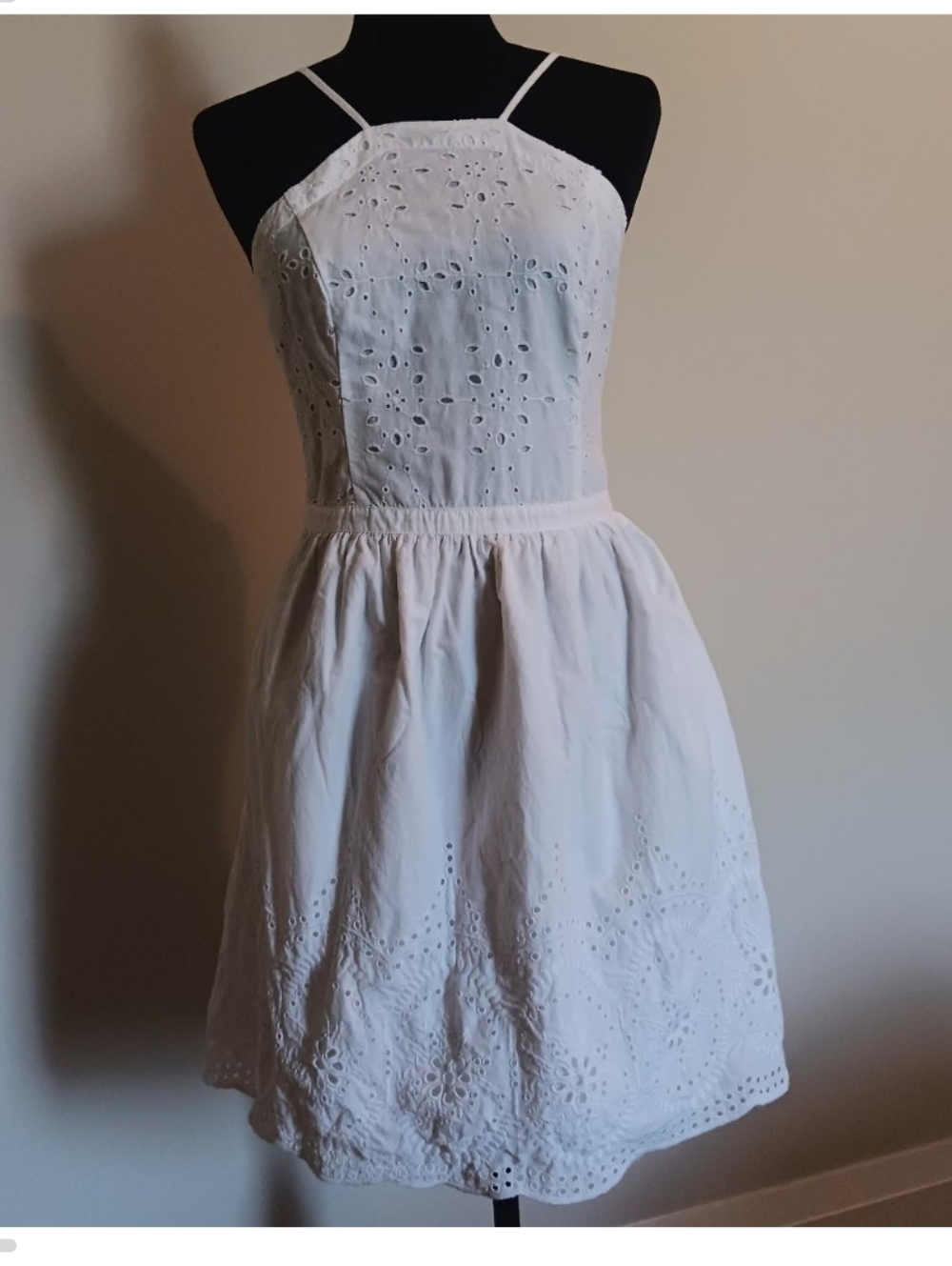 White Halter Summer Dress